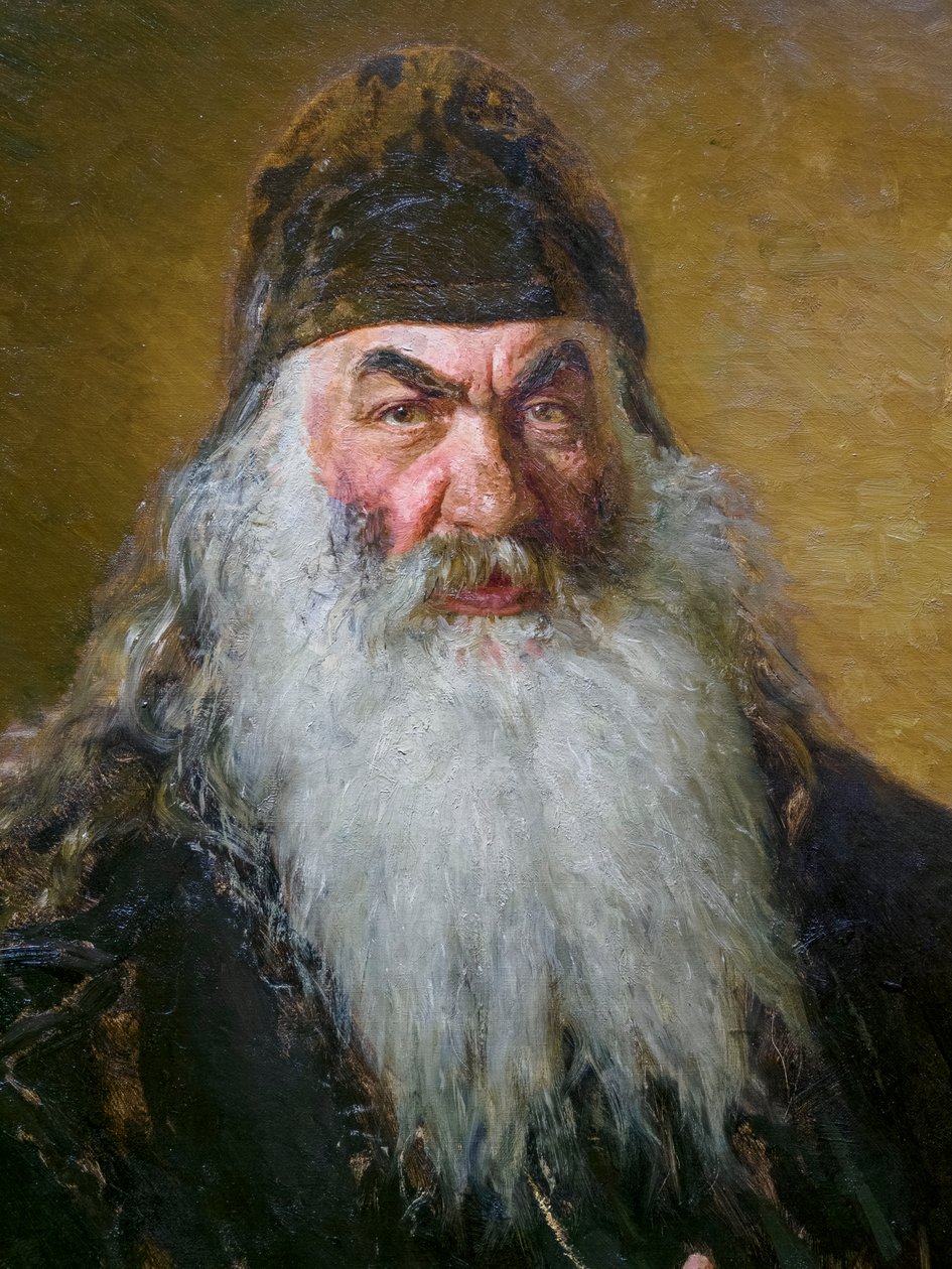 O Arcebispo (detalhe) de Ilya Efimovich Repin