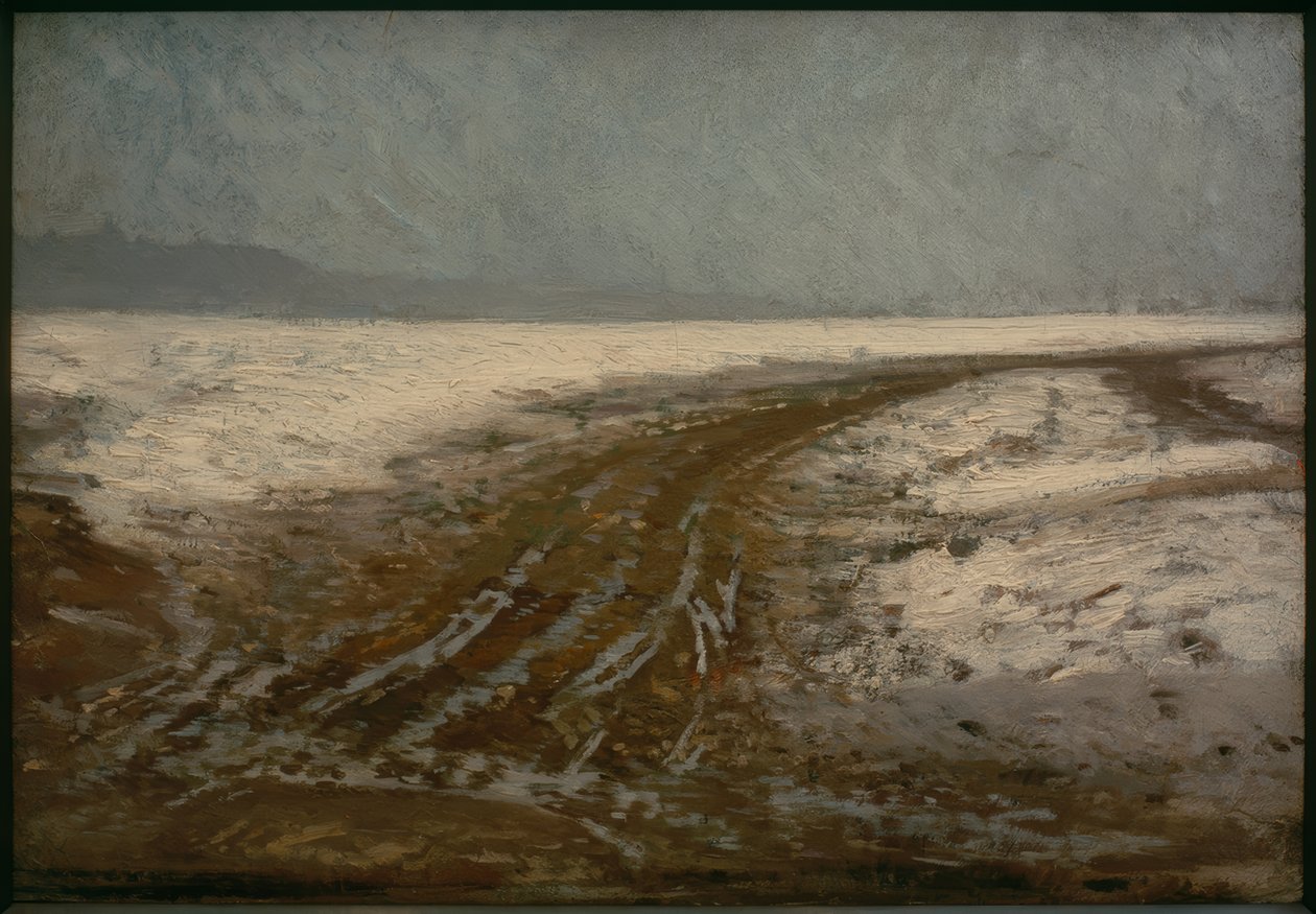 Caminho (estrada na neve) de Ilya Efimovich Repin