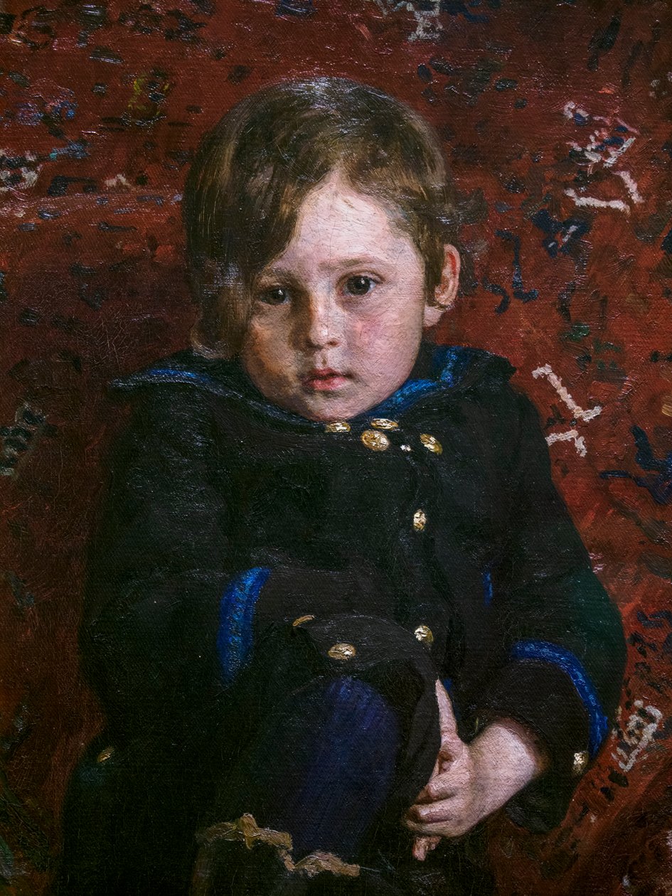 Yuri Repin quando criança (detalhe) de Ilya Efimovich Repin