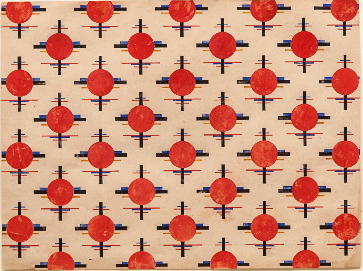 Padrão suprematista. Design de tecido, ca 1921 de Ilya Grigorevich Chashnik