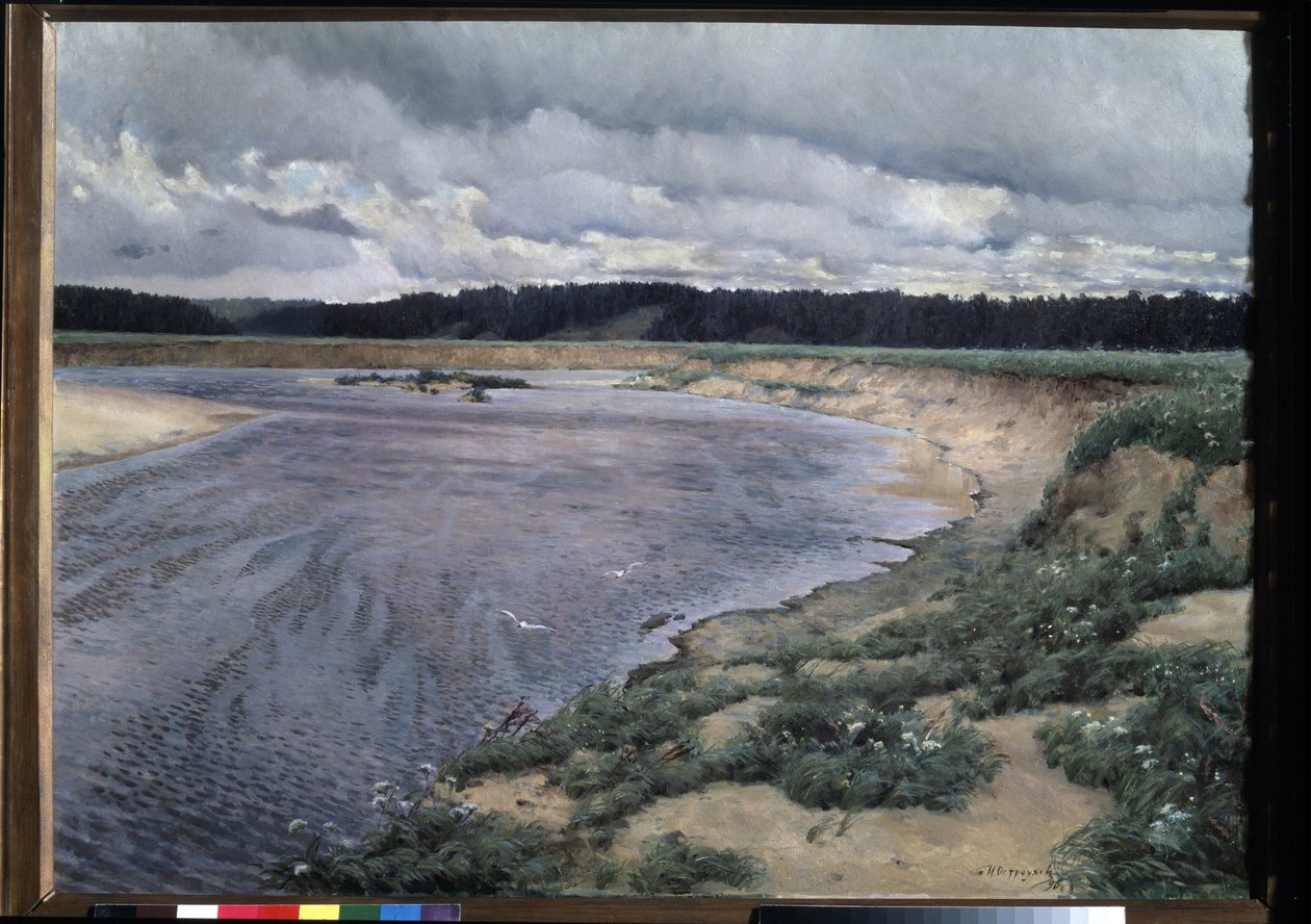Vento do Norte (Siverko). Pintura por Ilya (Ilia) Semenovich Ostroukhov (1858-1929), óleo sobre tela de Ilya Ostrouhov