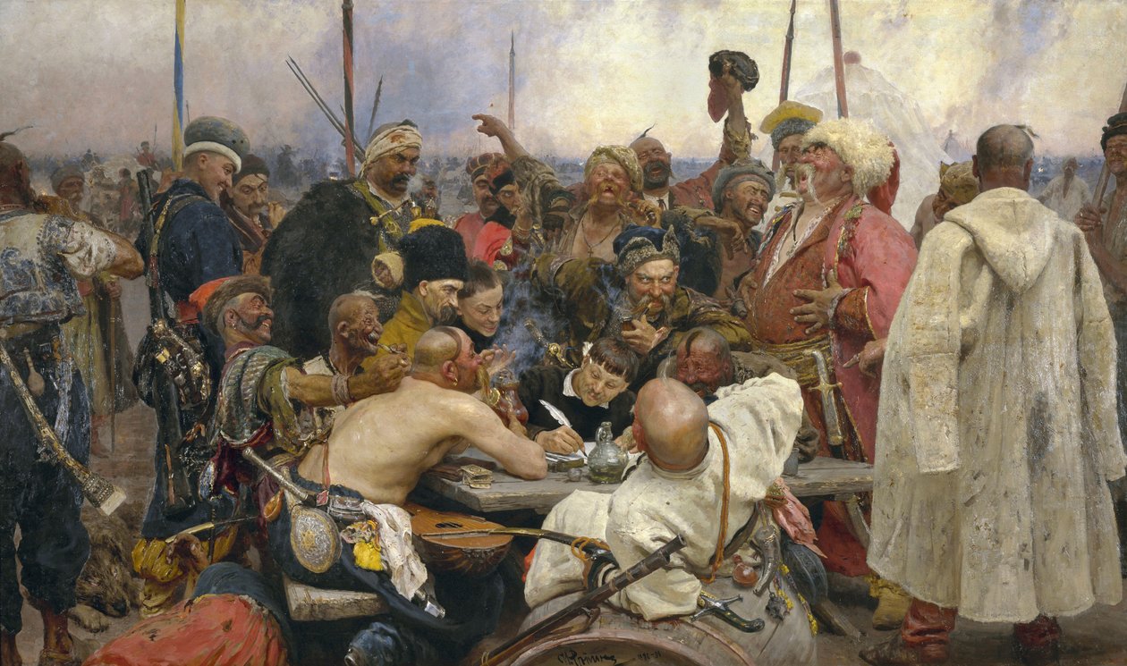 Resposta dos cossacos zaporozhianos de Ilya Efimovich Repin