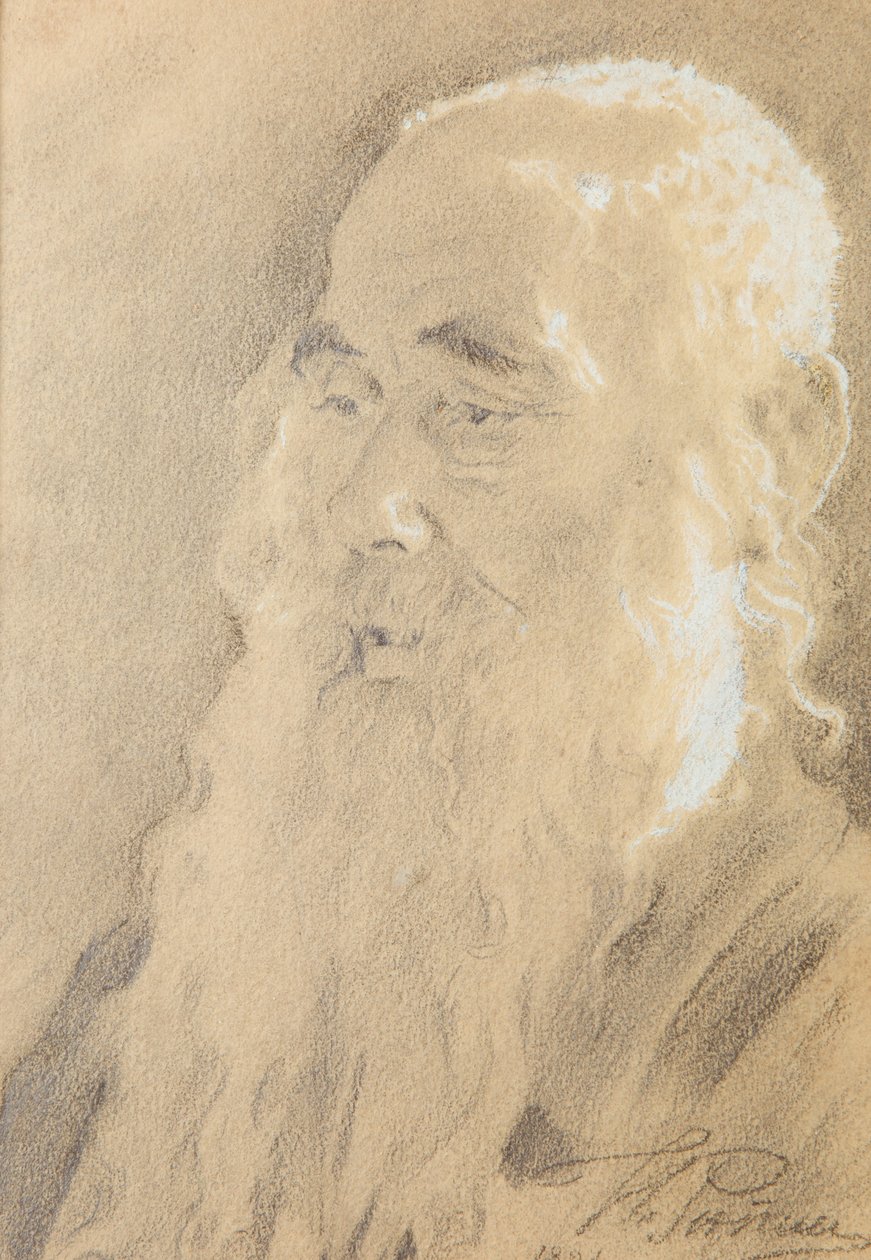 Leo Tolstoy. Yasnaya Polyana, 1891. de Ilya Efimovich Repin