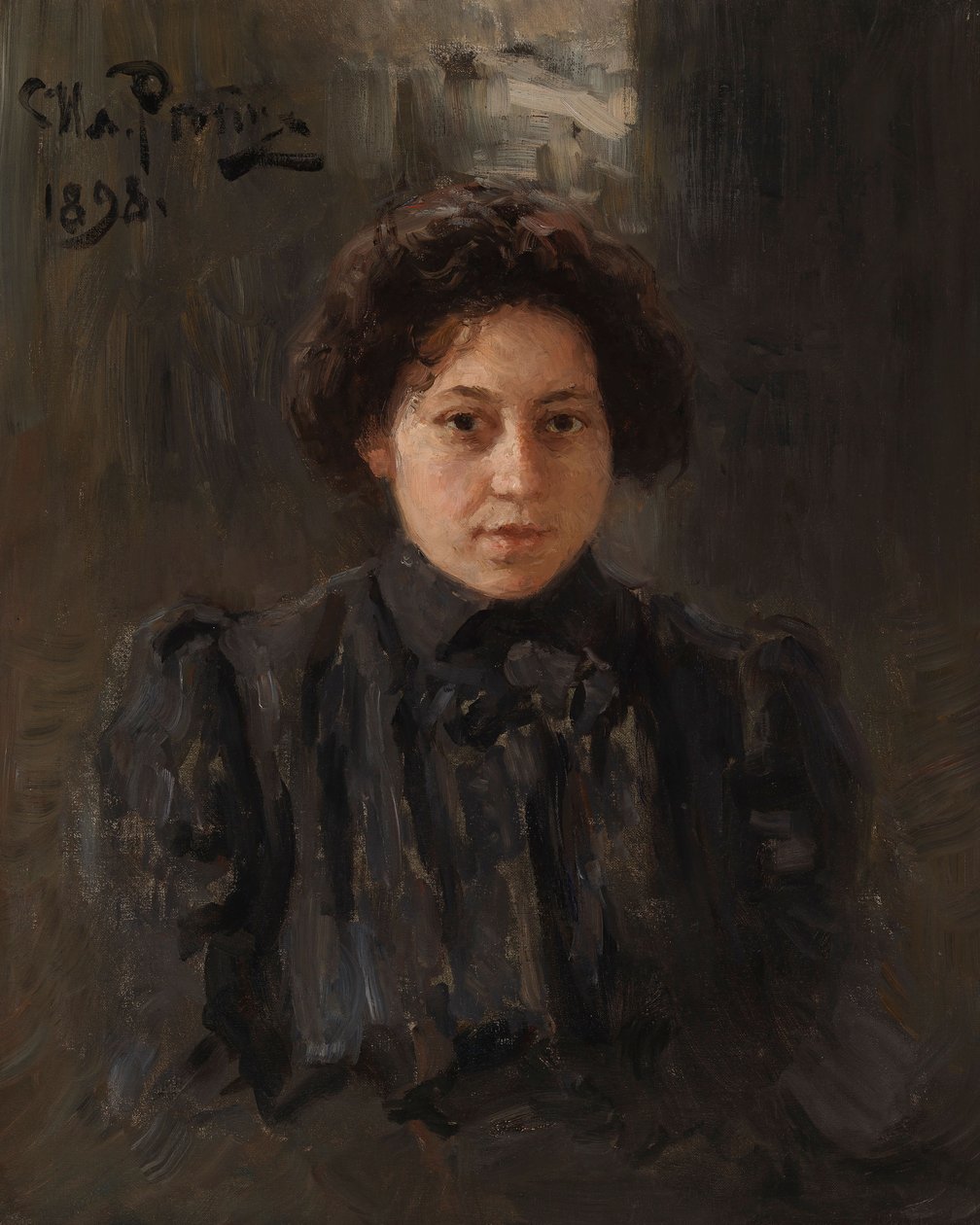 Retrato da filha do artista Nadezhda Repina, 1898. de Ilya Efimovich Repin