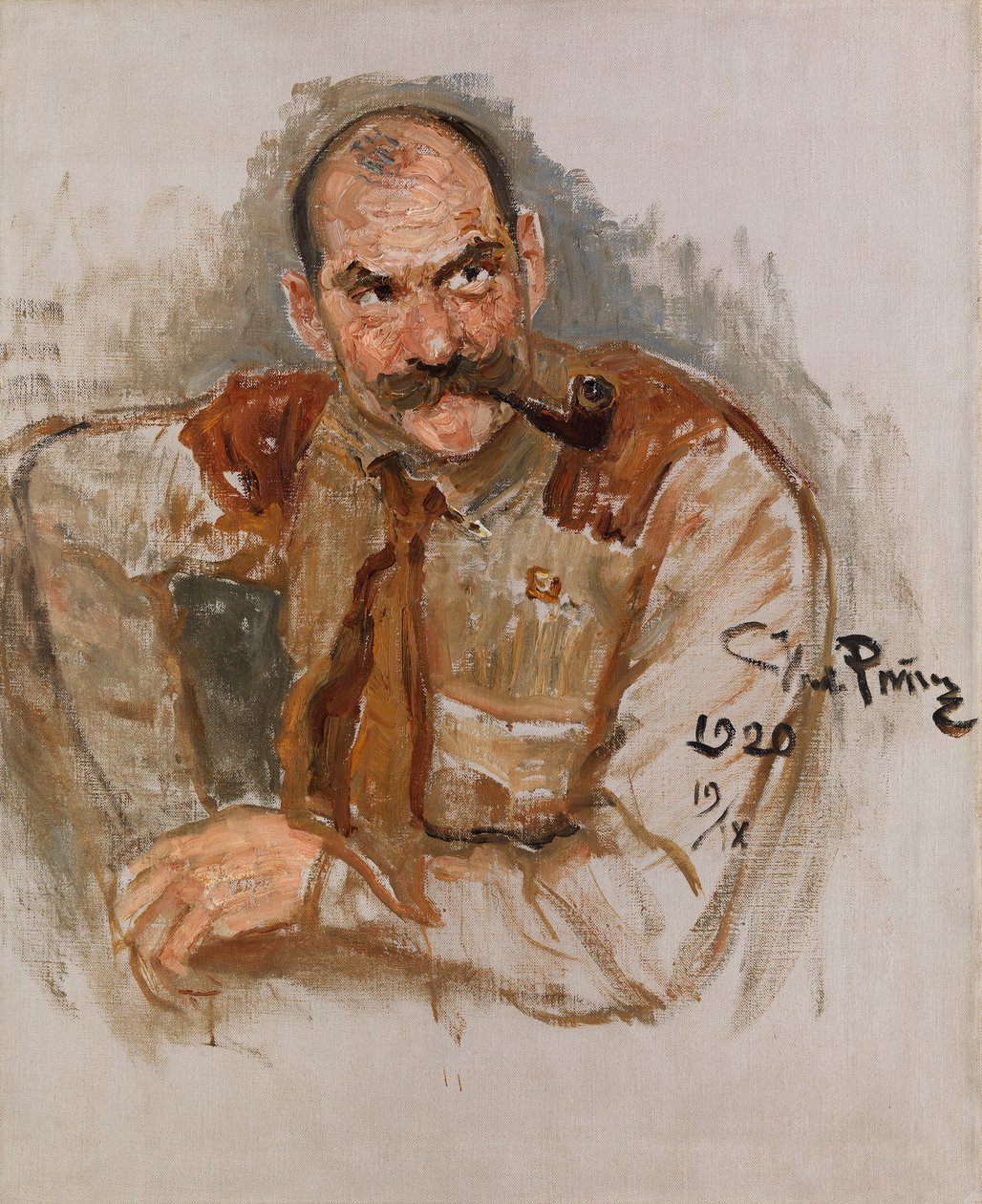 Retrato do artista Akseli Gallen-Kallela 1865-1931, 1920. de Ilya Efimovich Repin