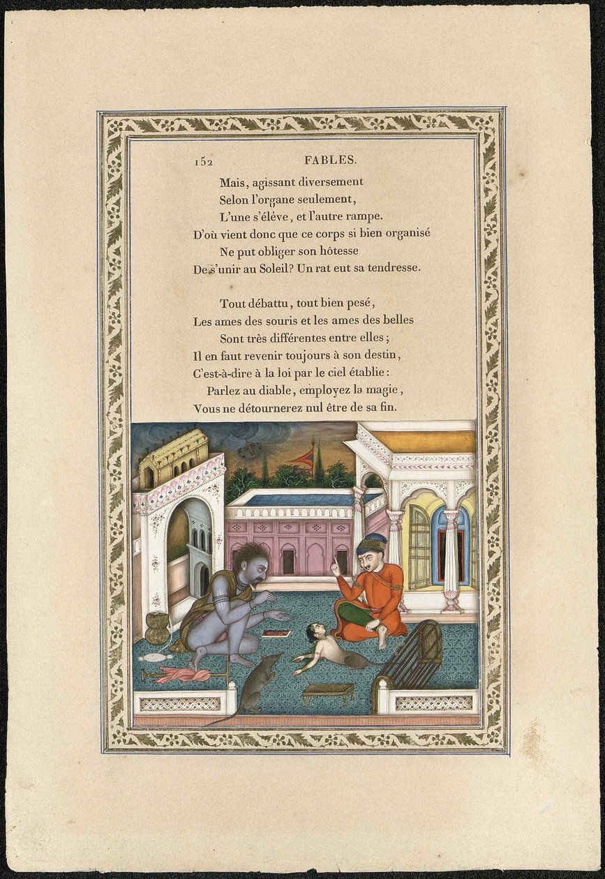 O rato se transformou em uma menina O rato se transformou em uma empregada doméstica, 1837-1839. de Imam Bakhsh Lahori