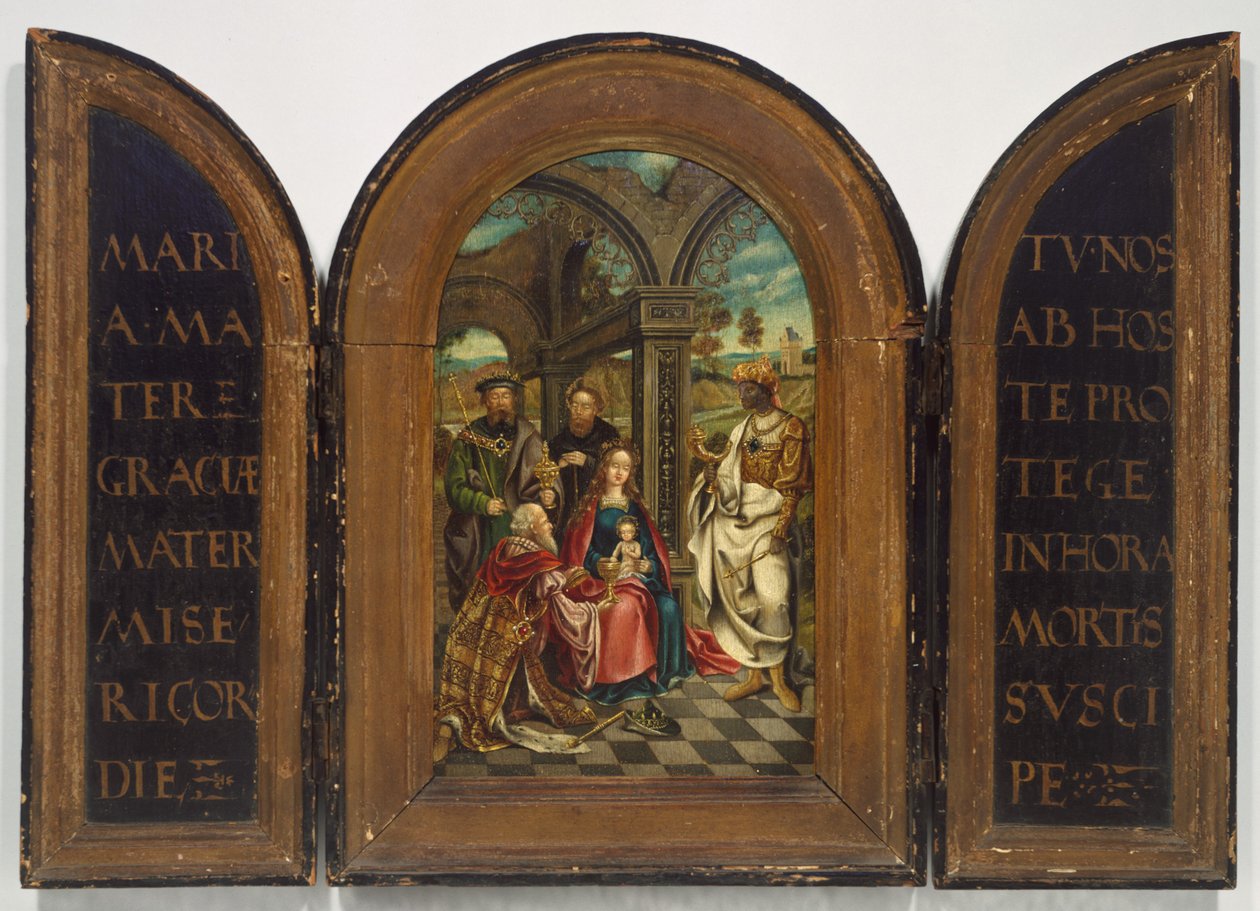 Adoração dos Reis Magos, provavelmente do século XVII. de Imitator of Netherlandish