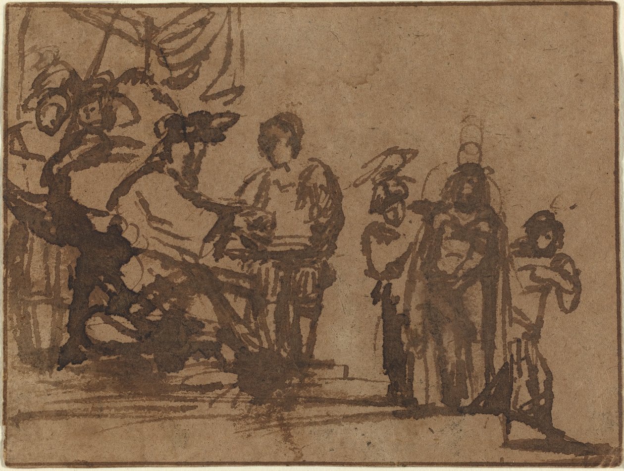 Cristo diante de Pilatos de Imitator of Rembrandt van Rijn