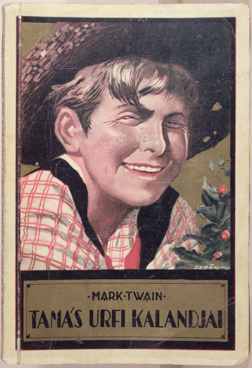 Capa do livro de uma tradução húngara de &39;Tom Sawyer&39; de Mark Twain (1835-1910), c.1920-30 de Imre Sebok