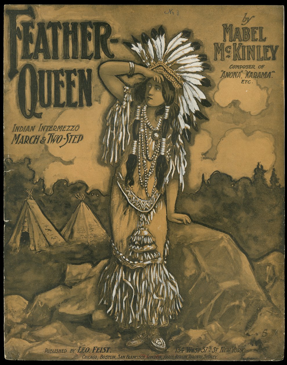 Rainha das Penas, c.1770-1959 (gravura) de Inc. Leo Feist