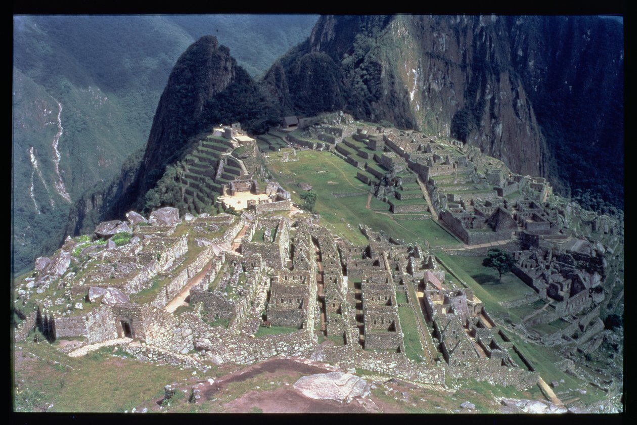 Vista geral da cidadela em Machu Picchu de Incan