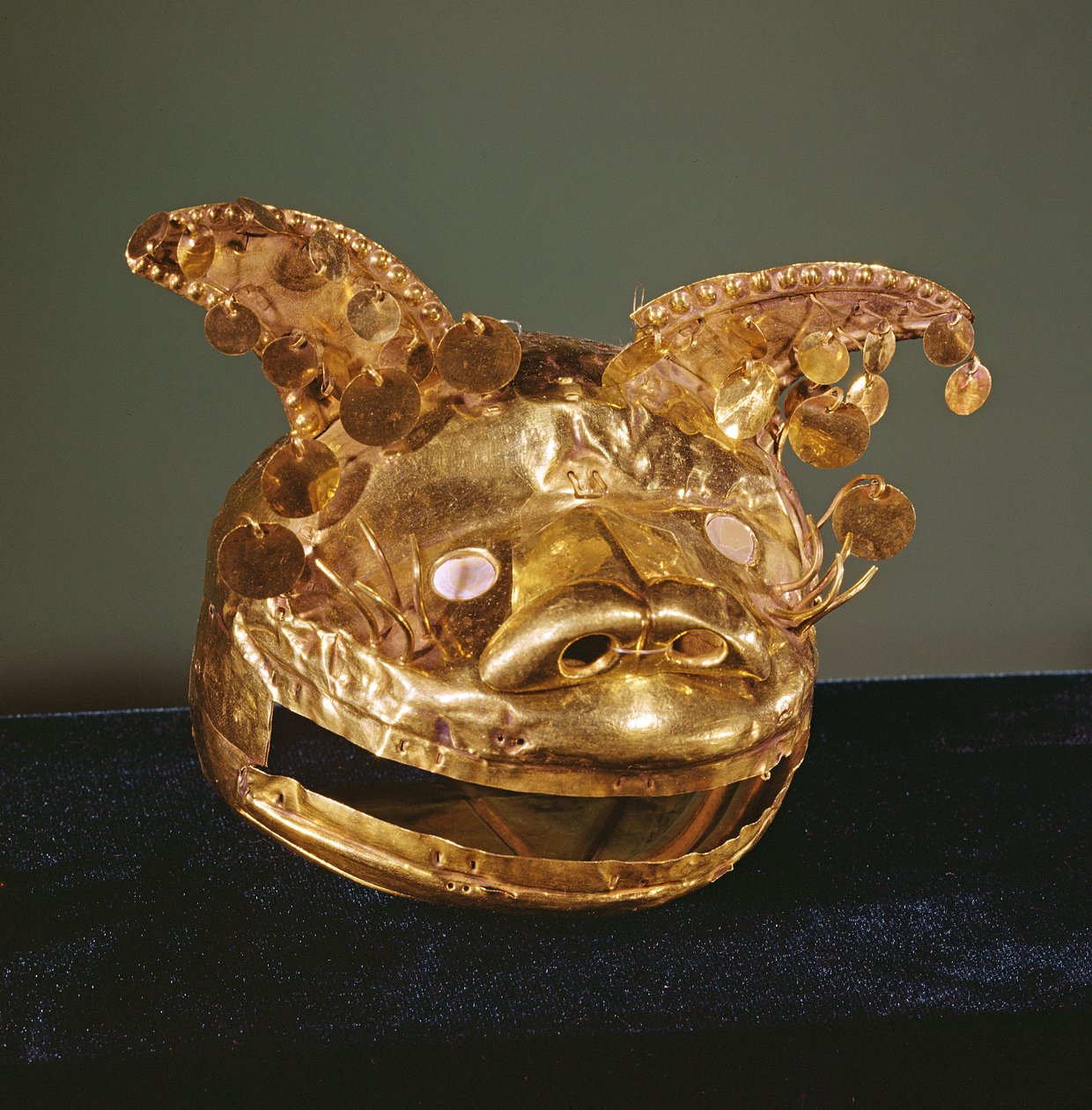 Máscara de capacete Jaguar (ouro) de Incan