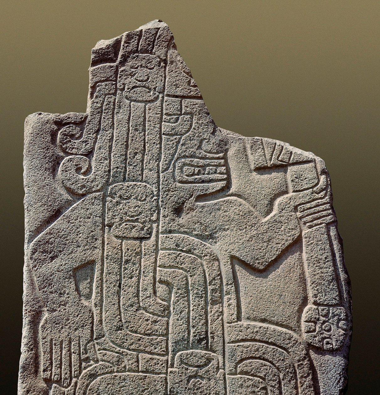 Civilização inca: alívio representando um guerreiro (pedra) de Incan