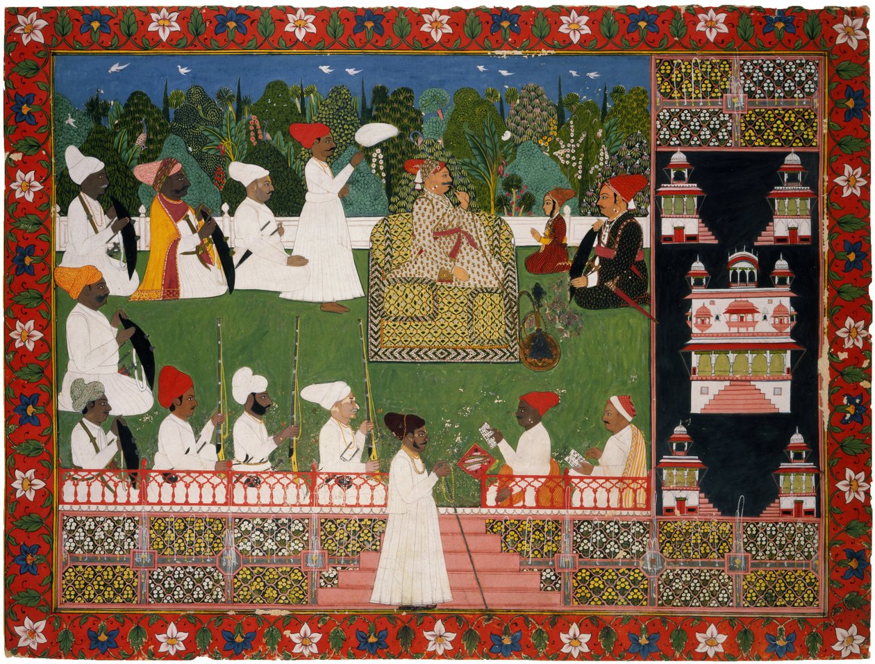 Ajit Singh 16781724, o marajá de Jodhpur, meados do século XVIII. de Indian Art