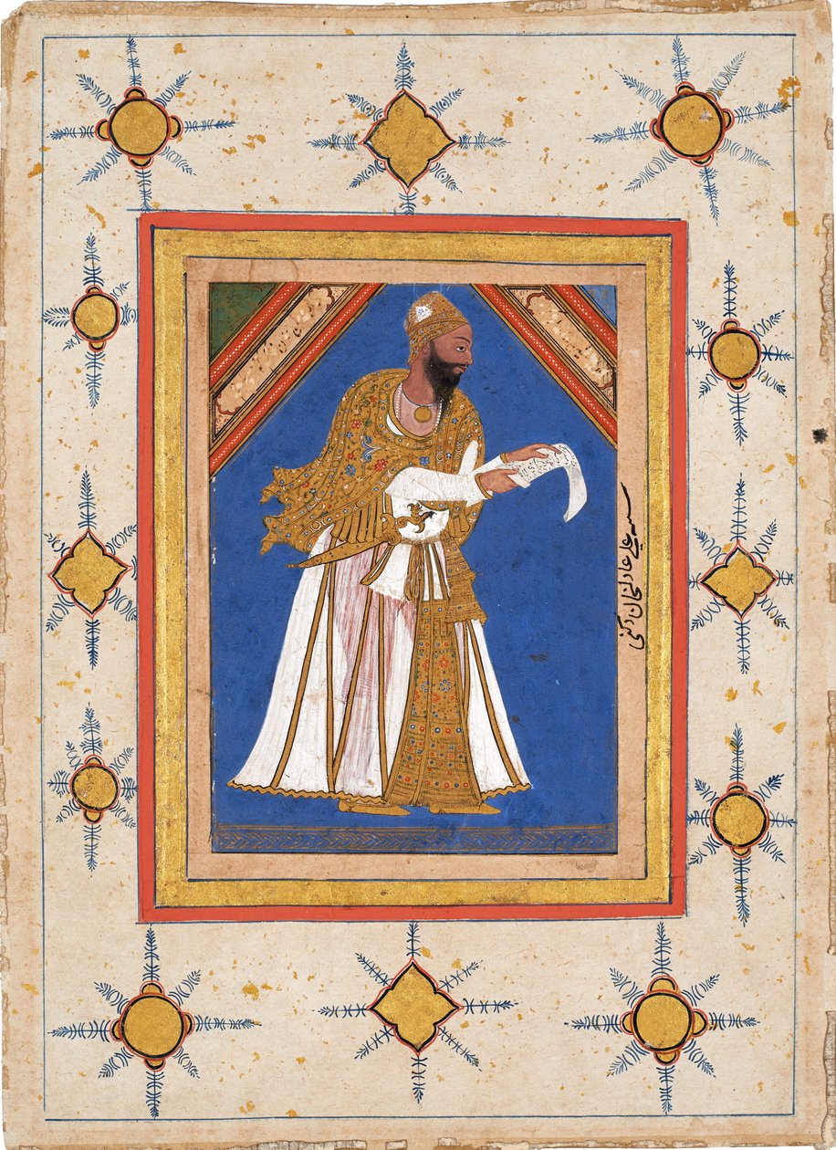 Ali Adil Shah I, sultão de Bijapur de Indian Art