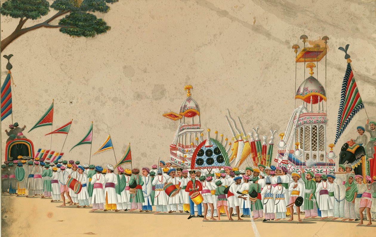 Procissão do festival, c. 1800 de Indian Art