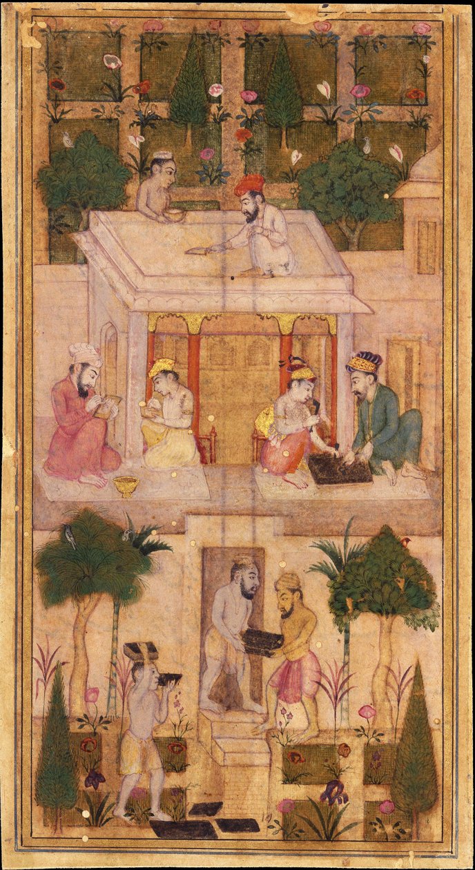 Fazendo livros em um jardim de Indian Art