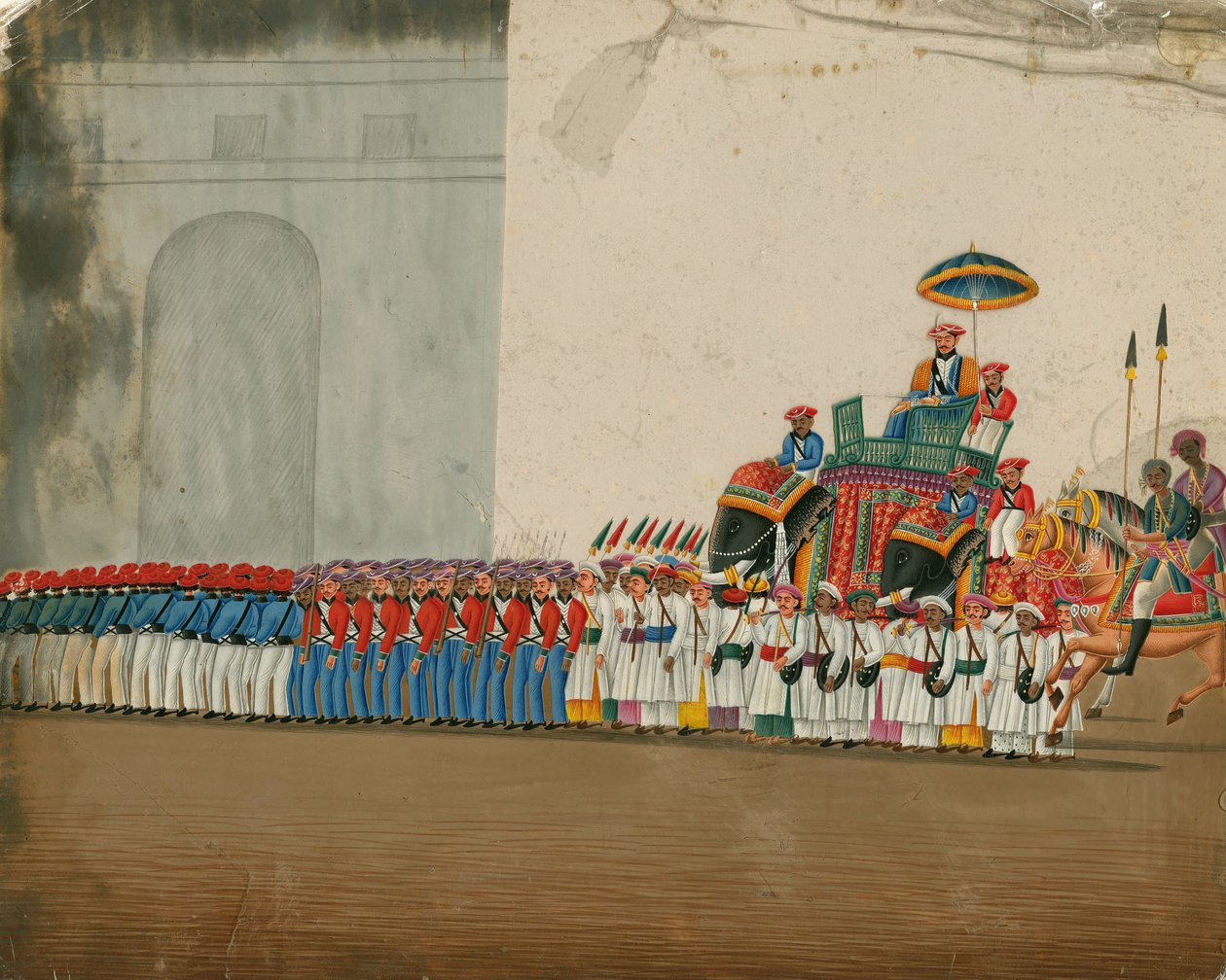 Sultão Montando um Elefante, c. 1800 de Indian Art
