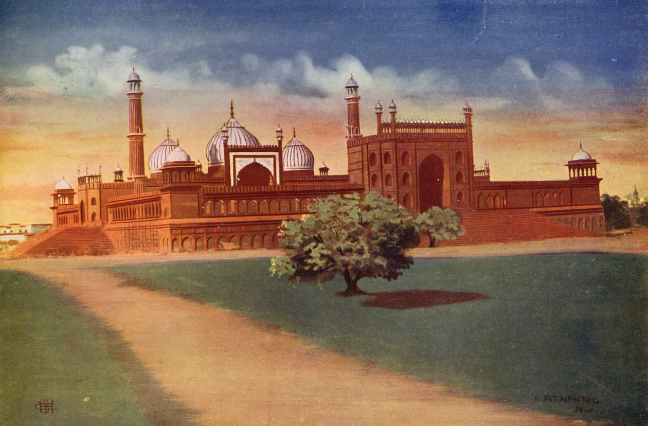 Jama Musjid, Deli (fotografia a cores) de Indian photographer