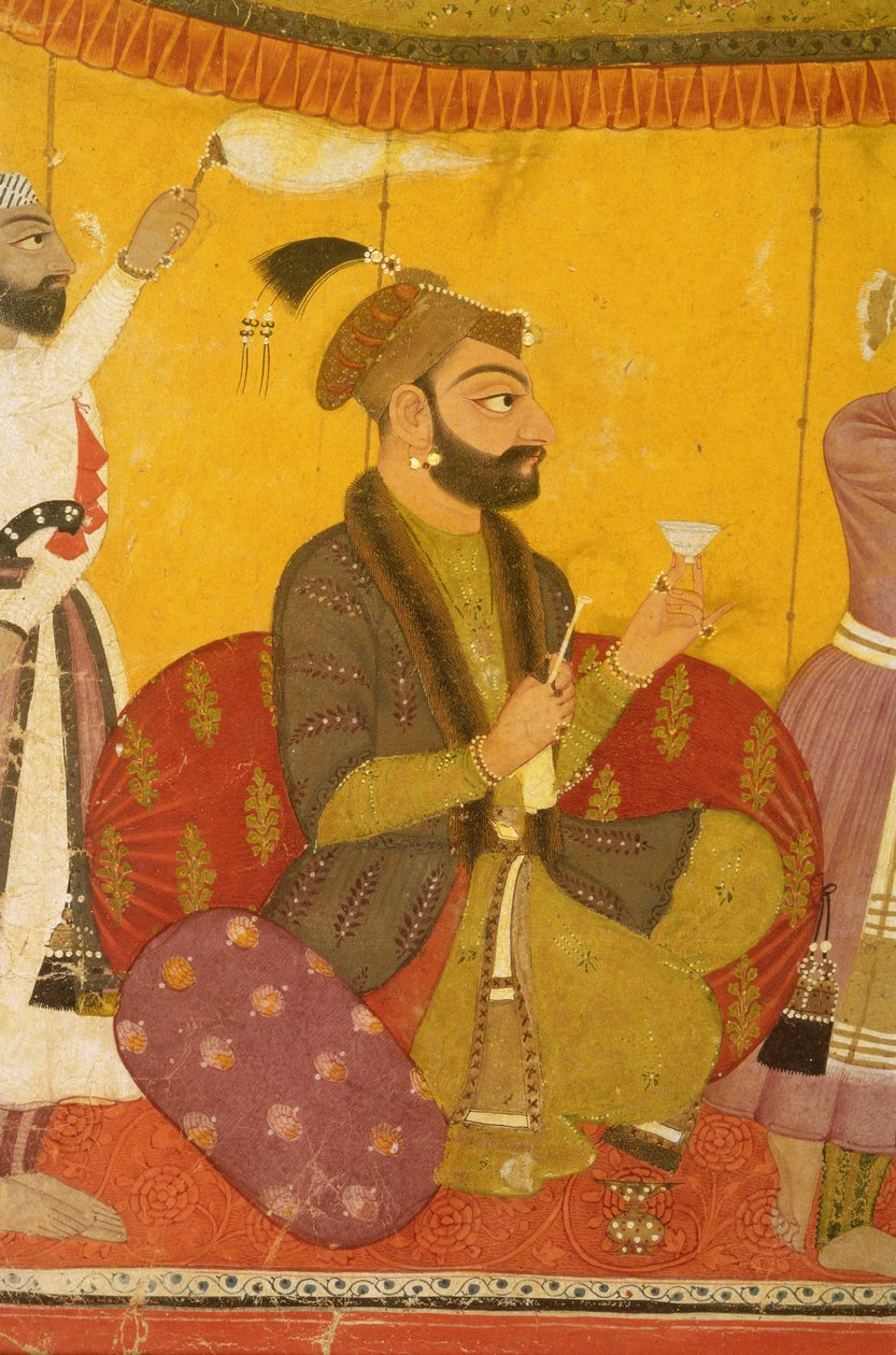 47,110 - 359 Gosain Narayan toma veneno na presença do Imperador Jahangir, Nurpur, Escola Pahari, 1725 de Indian School