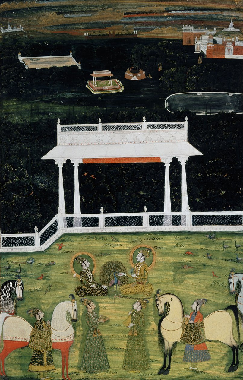 Um paraíso principesco, c. 1750-1760 de Indian School