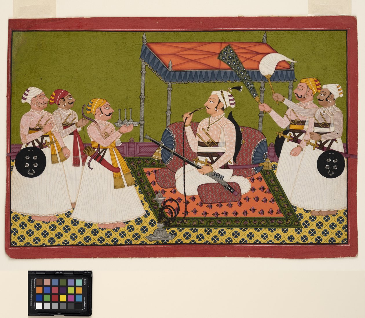 Um marajá de Samode, c.1760 (opaco c - prata e ouro no papel) de Indian School