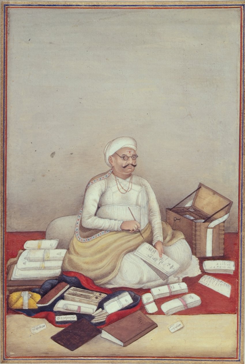 Adicionar 27255 fol.96v A Casta Sudra, representada por um contador de um manuscrito de 
