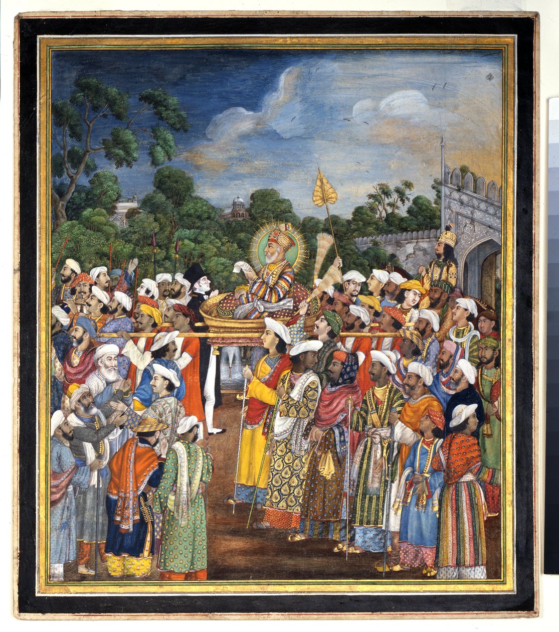 Akbar Shah II Recebe o Residente Britânico, c.1810 de Indian School