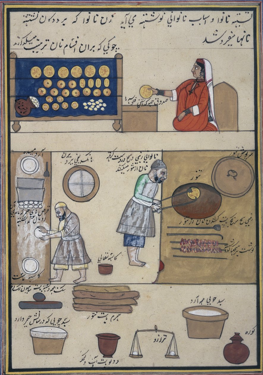 Álbum do comércio de Caxemira, c.1860 (aguarela sobre papel) de Indian School