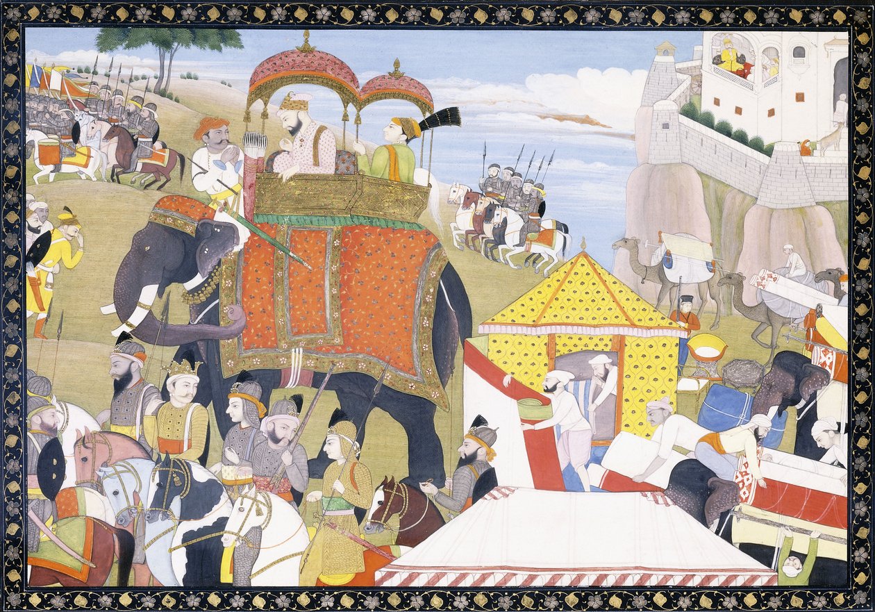 Uma ilustração do Hamir Hath, início do século XIX de Indian School