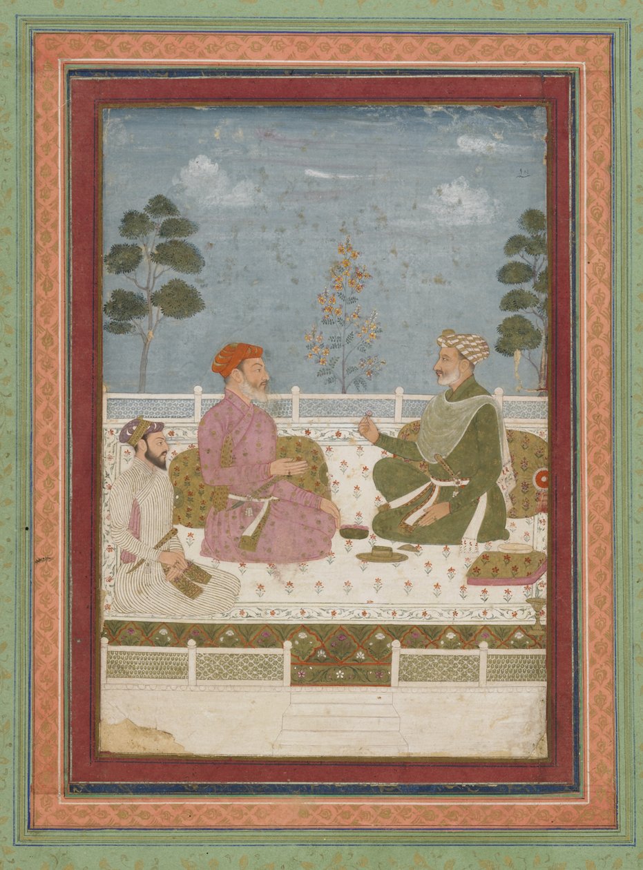 Cena do público, álbum destacado com pintura, c.1750 de Indian School