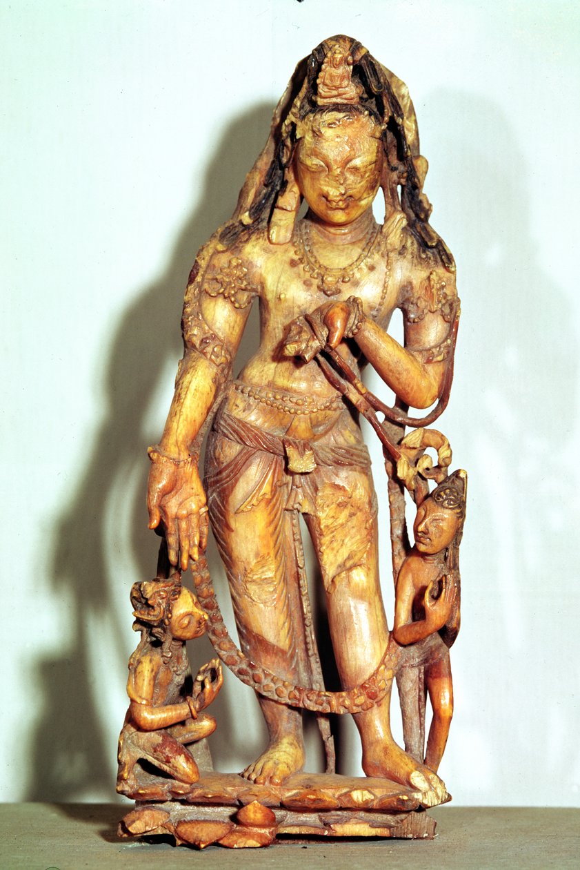 Figura de Avalokitesvara, da Caxemira de Indian School