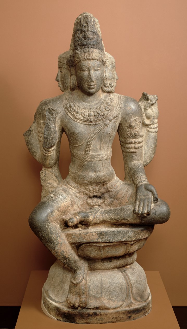 Brahma, Dinastia Chola (granito com traços de gesso e pigmento vermelho) de Indian School