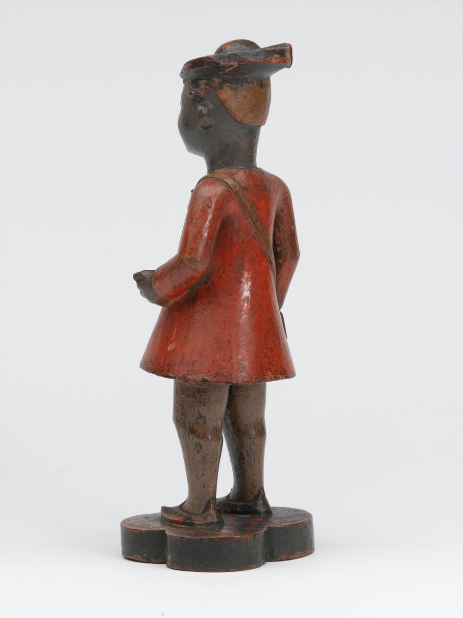 Figura da escola da Companhia de madeira entalhada de um sipaio do Exército de Madras, 1785 por volta de de Indian School