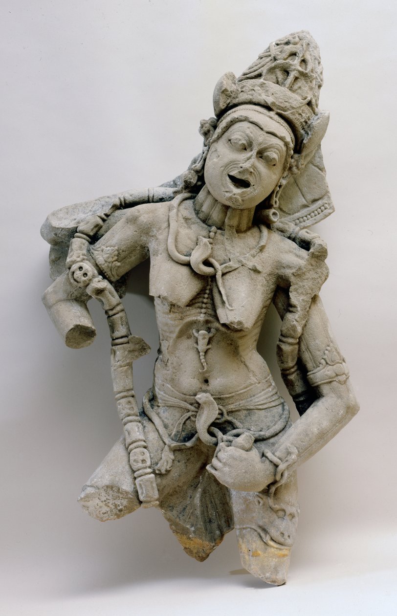 Chamunda, cultura de Hinglajgarh, 1000 AD (arenito) de Indian School