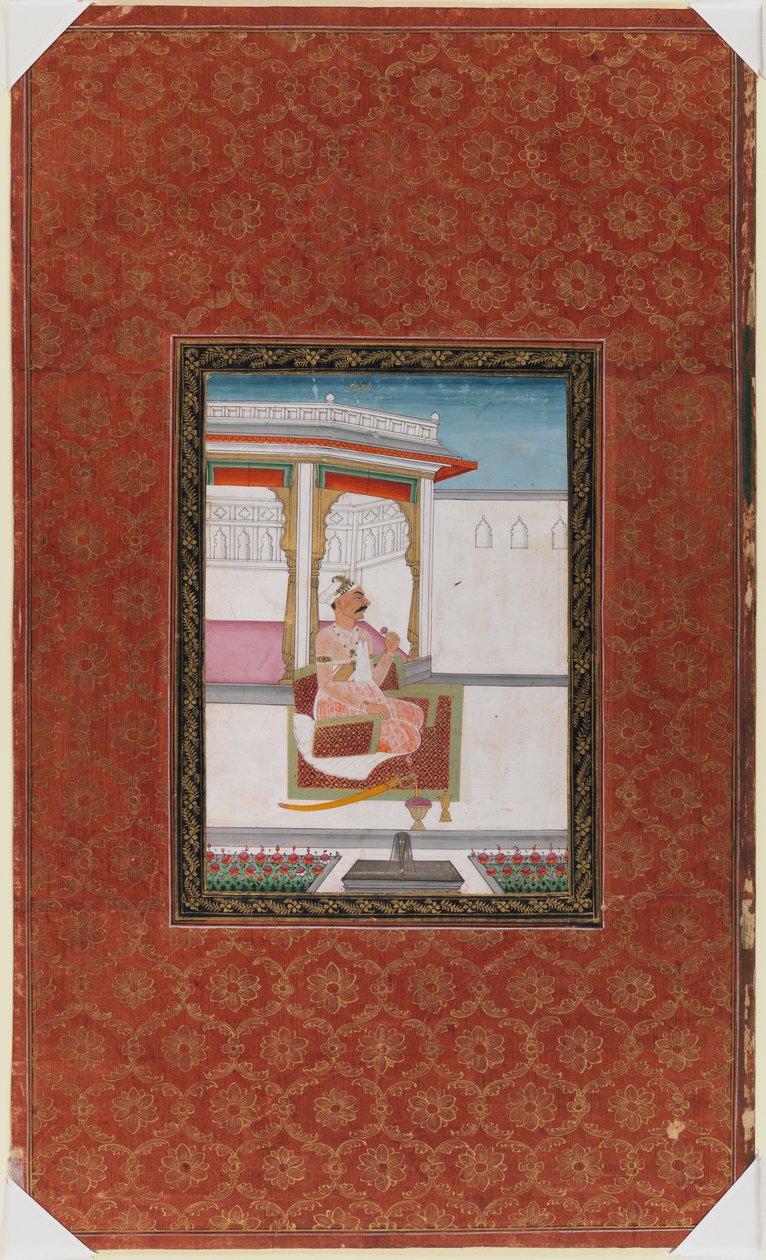 Chandhu Lal, 1875-1900 (wc opaca e ouro no papel) de Indian School
