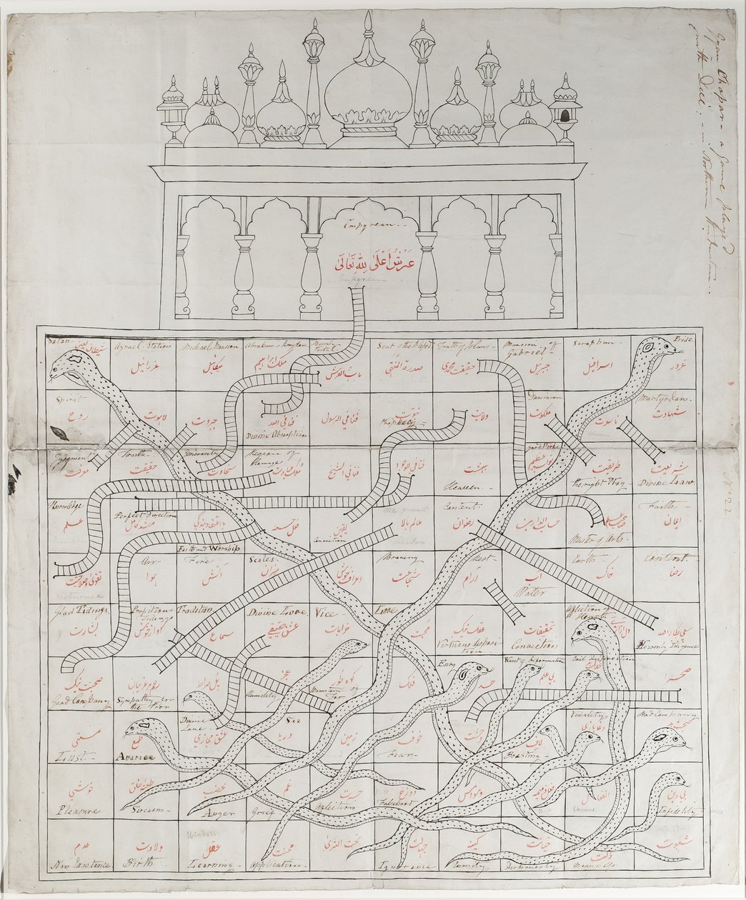 Design para o jogo Snakes and Ladders de Indian School