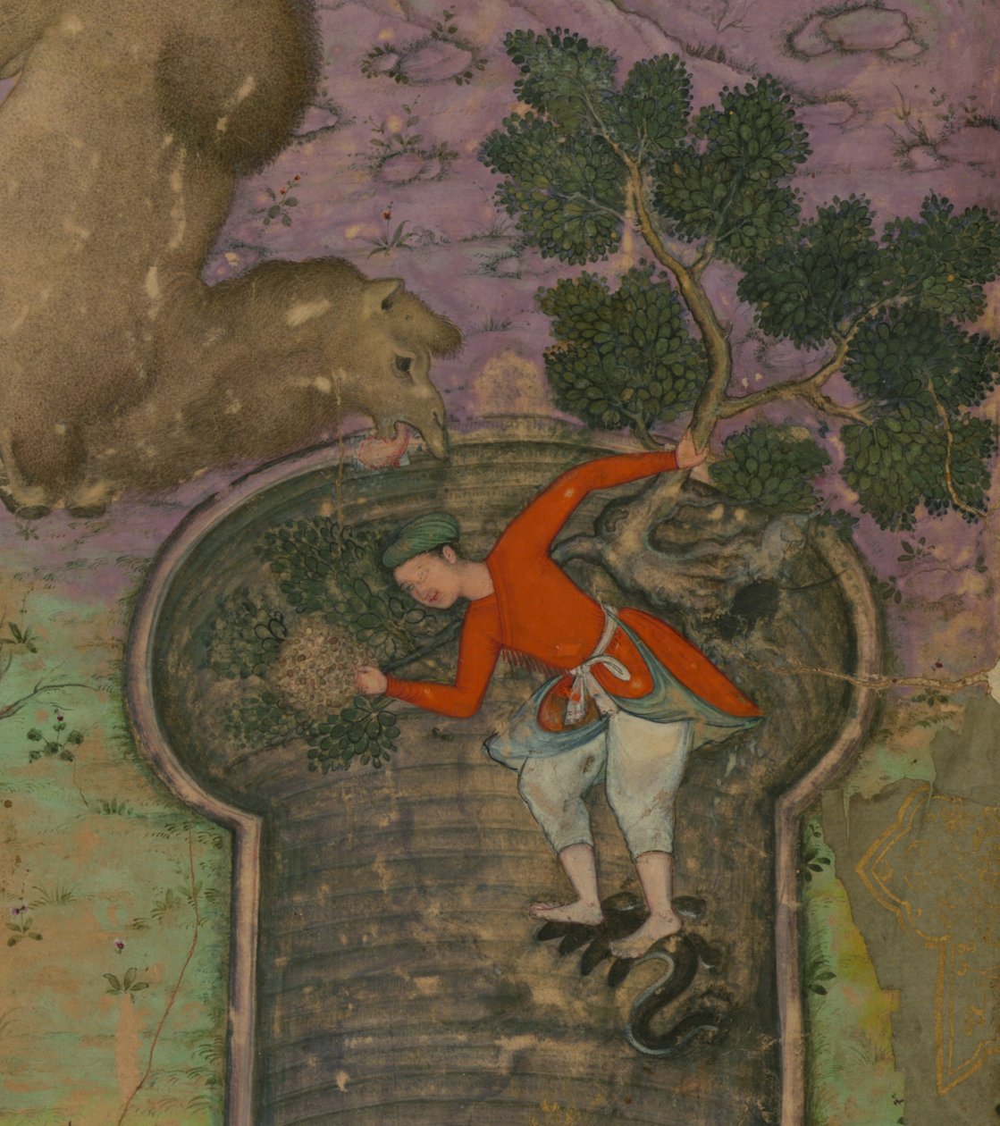 Detalhe, de, um, ilustração, de, "Anv Ri, Suhayl de Indian School