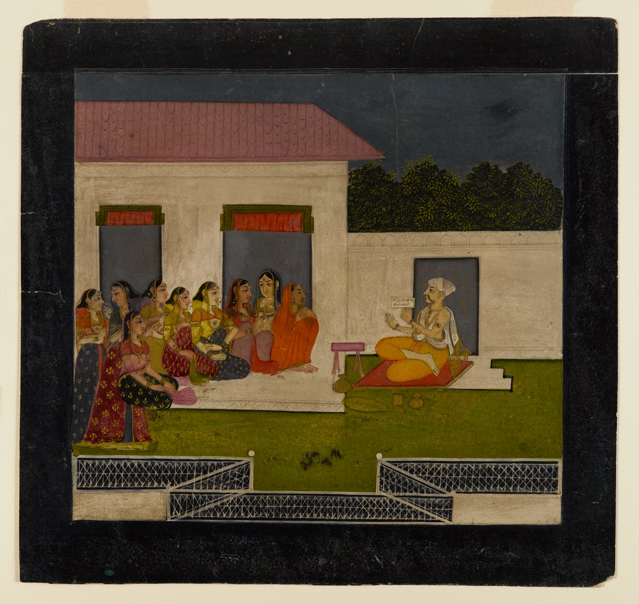 Discurso Devocional, 1750-1775 (wc opaco e ouro sobre papel) de Indian School
