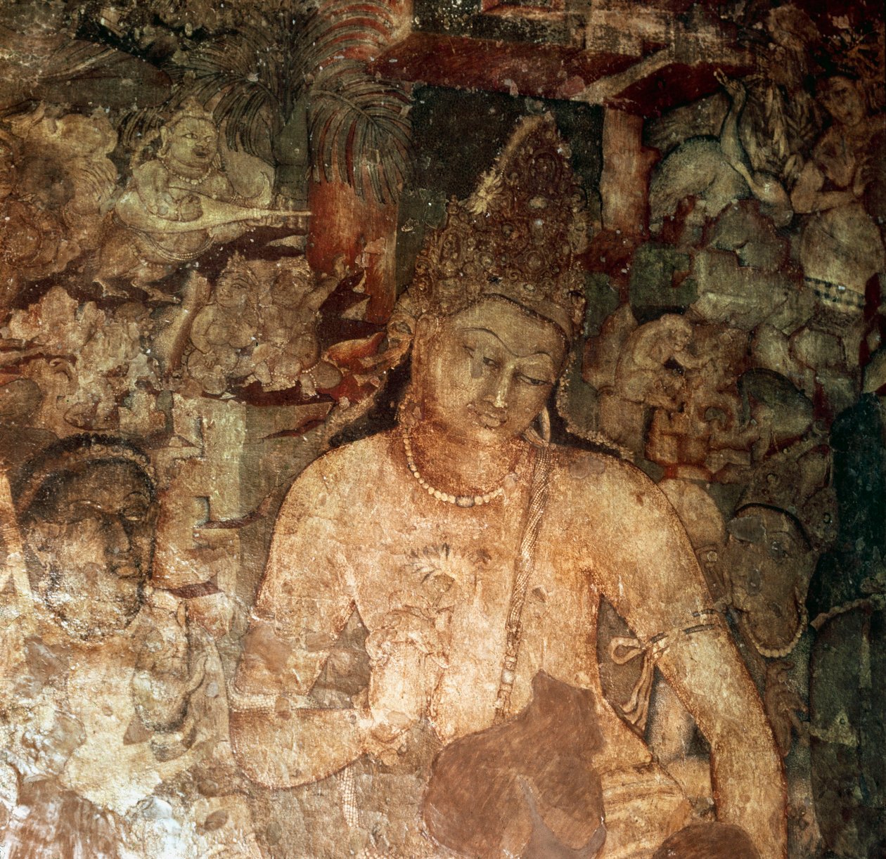 Episódio da Vida de Buda pintando na caverna 1 de Indian School