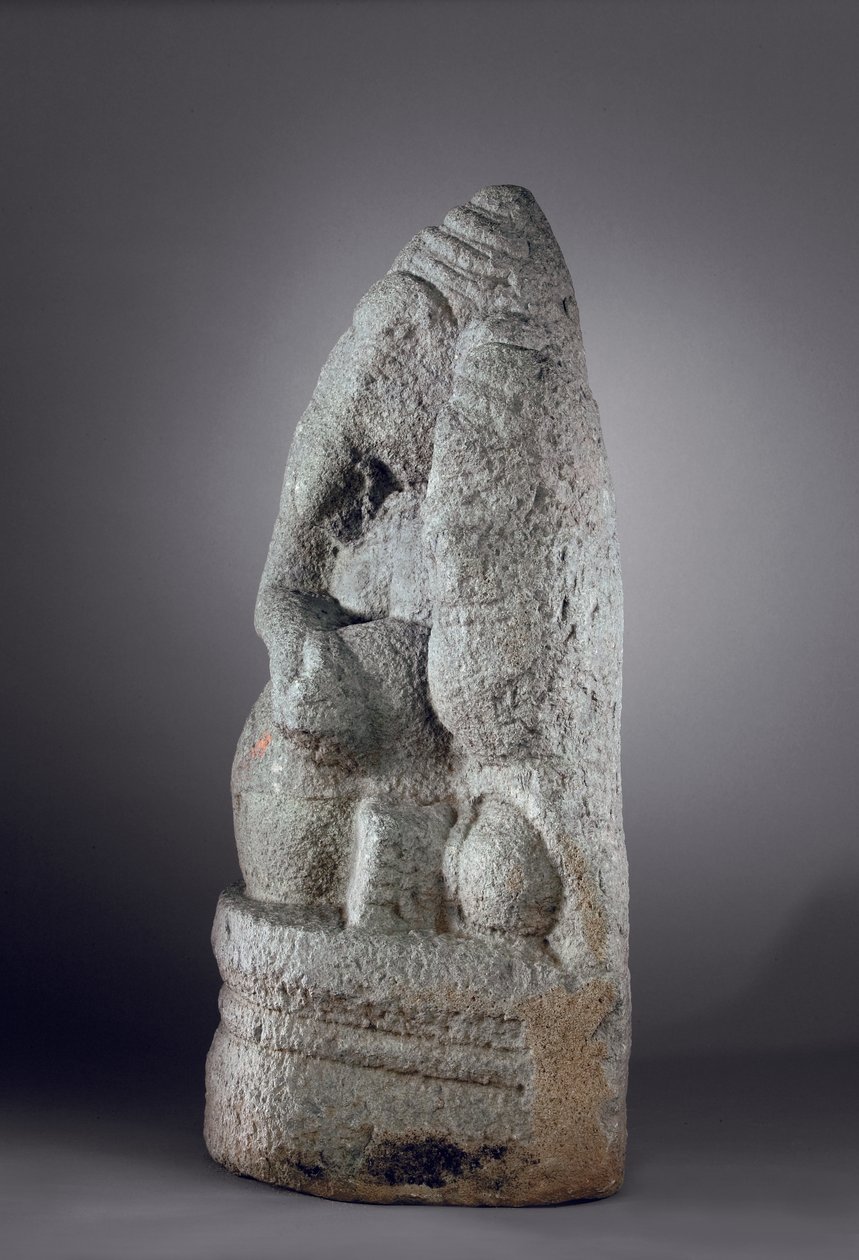 Ganesha, do século XII ao XIII (granito) de Indian School