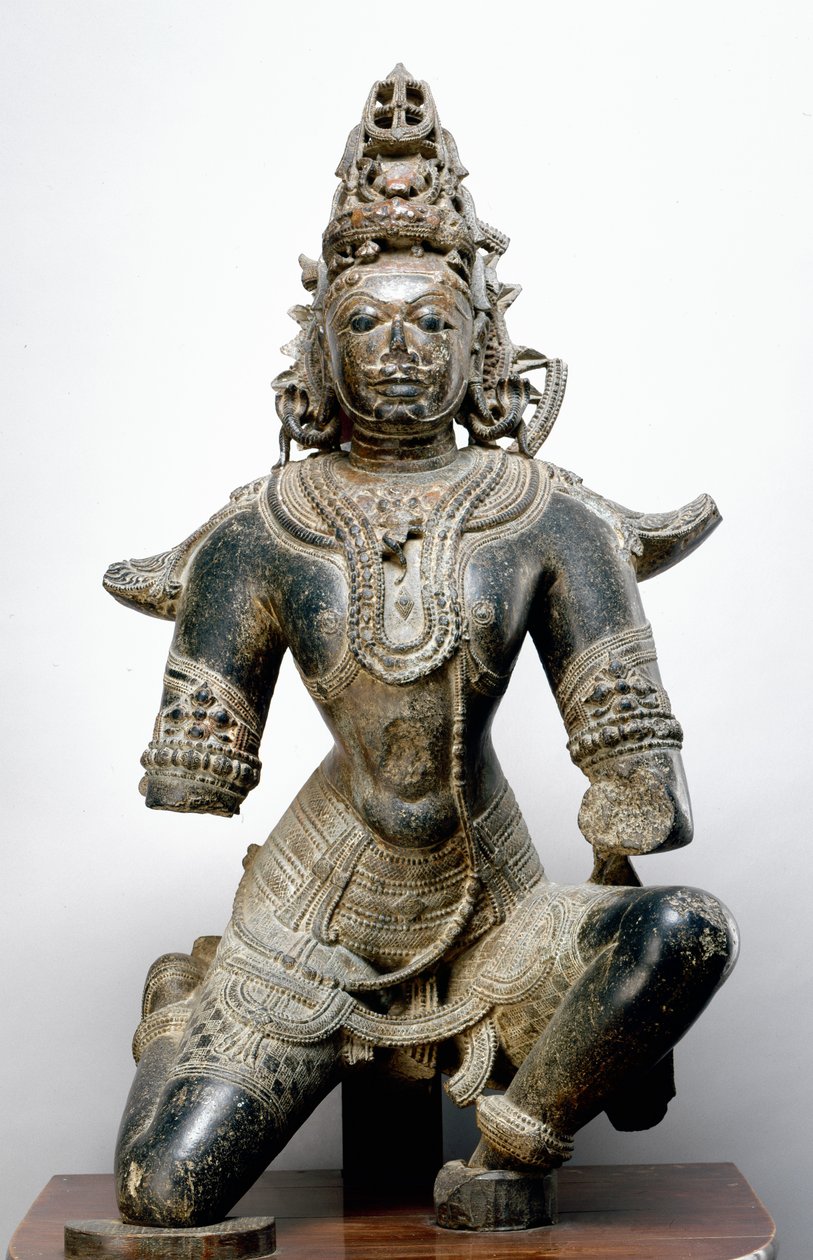 Garuda, do forte de Mandla, Madhya Pradesh, 1200 AD (pedra preta) de Indian School