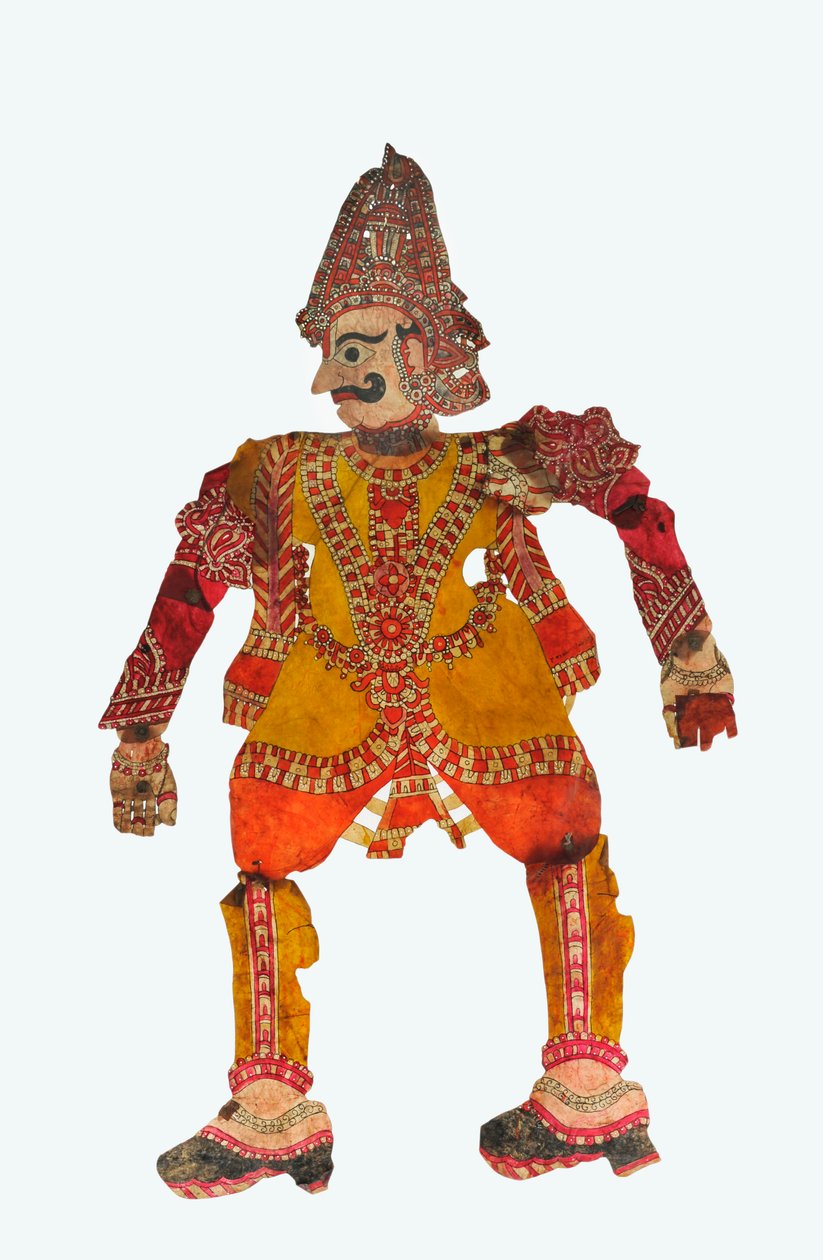 Fantoche de sombra gigante de Karnataka (couro) de Indian School
