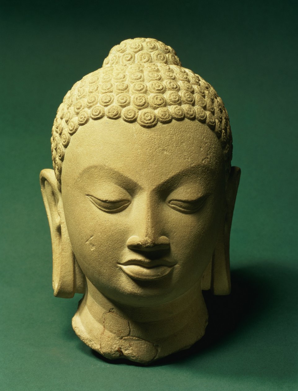 Cabeça do Buda, Sarnath (arenito) de Indian School