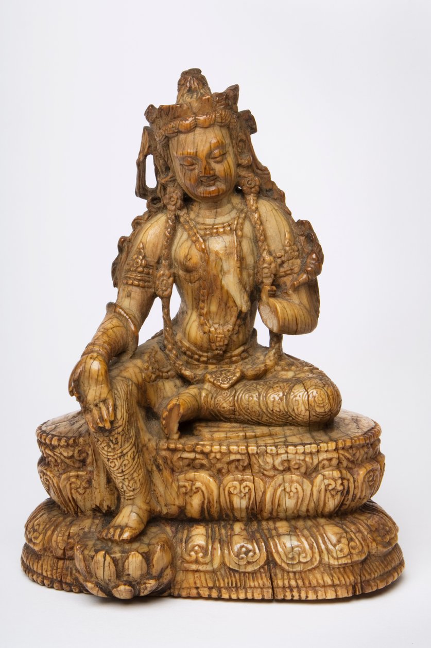 Figura marfim do Himalaia de Tara de Indian School
