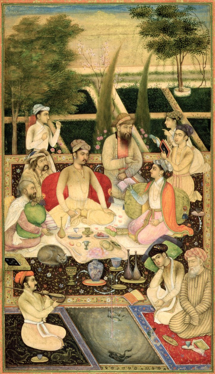 Em. 07A.8 Dois príncipes em um jardim, c.1615 de Indian School