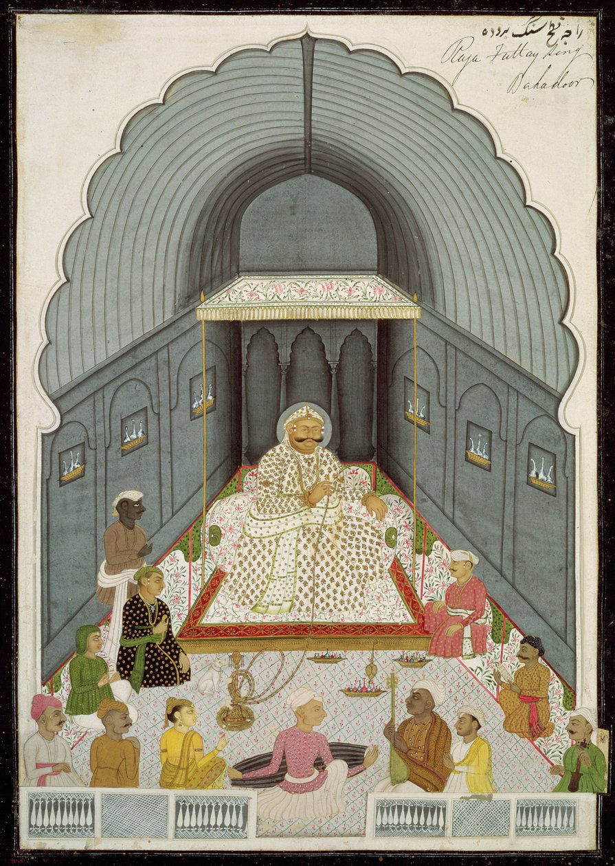 Em. 70.4 Fateh Singhs (1769-1818) festa de música, c.1770-80 de Indian School
