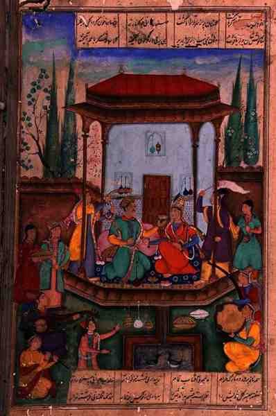 Iskandar Enthroned, fólio 88a, de 