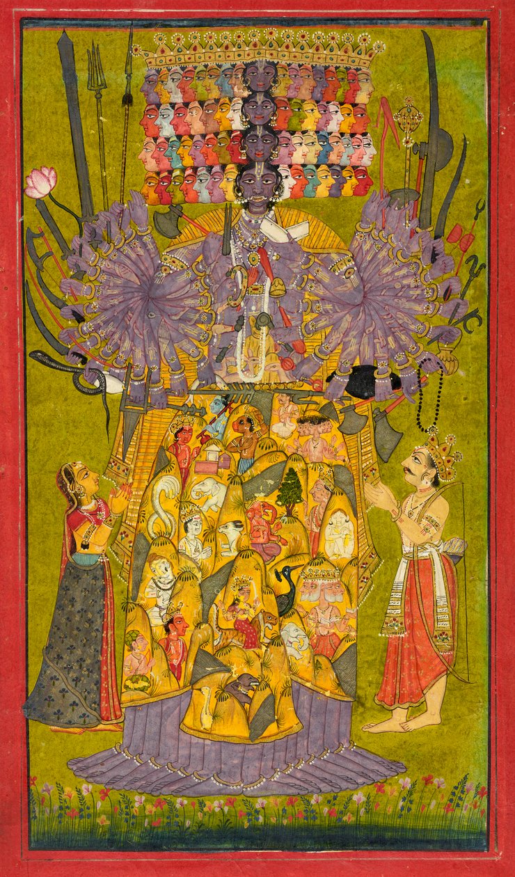 Krishna Vishvarupa, c.1740 de Indian School