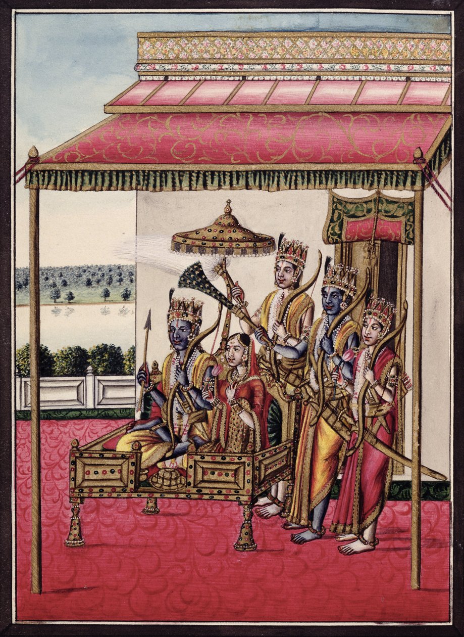 MSS EUR C 116/1 f.13v Rama, do épico hindu "Adhyatma Ramayana de Indian School